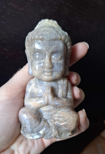 Moonstone buddha crystal - moonstone,