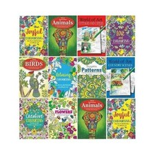 ADULT COLOURING BOOK BOOKS Mindfulness Anti-Stress ANIMALS RELAX WITH COLOUR