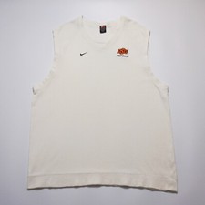 Nike Mens White Vintage V-Neck
