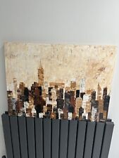 Modern Abstract Painting on Canvas By SA Fairless  Artist Signature Front/back