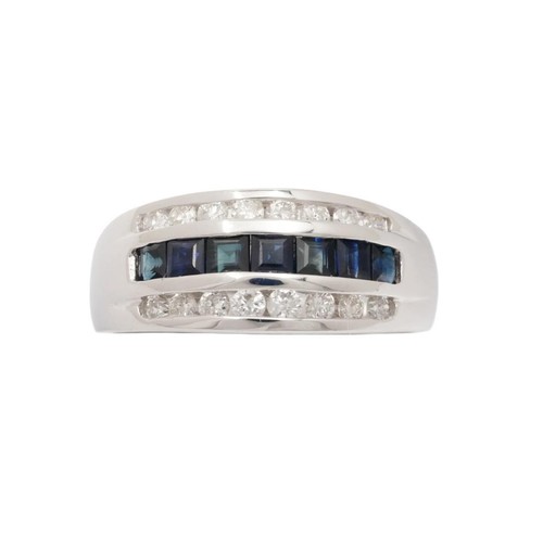 18k white gold 49ct blue - 18k, 0.49ct
