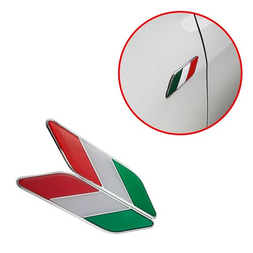 2pcs chrome decal italy - 3d,
