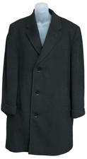 Crombie Overcoat Black Wool