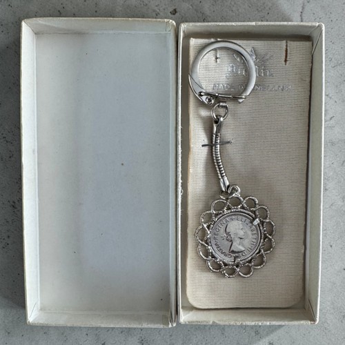 Queen elizabeth sixpence - queen,