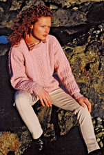 Knitting Pattern copy unisex all over Celtic aran sweater 34 - 44"  chest 1047F