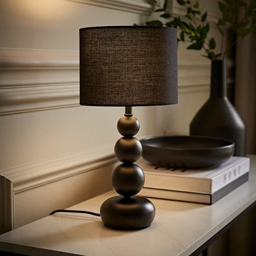 Modern table lamp stacked - table, ball