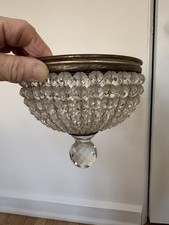 Antique Crystal Basket Beaded