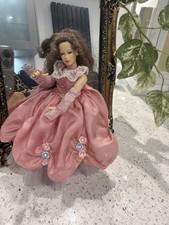 Dolls House Heidi Ott Figure In Pink Dress 1.12 Scale Miniature