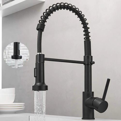 Matt black monobloc kitchen - matt,