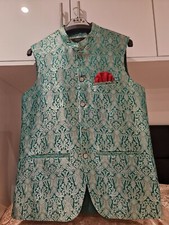 Waistcoat Green Gold. Asian Mens. 3 Waistcoats Available Sizes 36 36 36 3x SMALL
