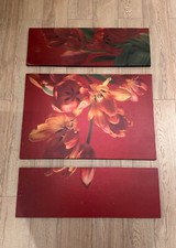 Large Three Piece Red Floral