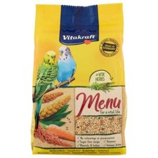 Vitakraft Menu Budgie Seed Food with Vitamins & Herbs Premium Complete Diet 500g