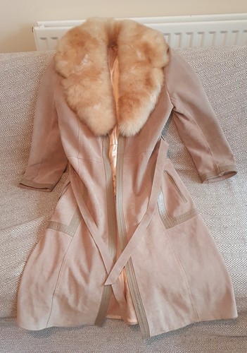 Suede leather trench - leather,