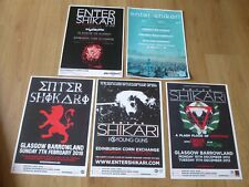 Enter Shikari - Collection x5 Scottish tour show memorabilia concert gig posters