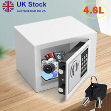 WHITE SOLID STEEL SAFE HEAVY DUTY FIREPROOF HOME OFFICE MONEY CASH VALUABLES BOX