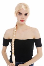 Women's Wig Carnival Long Plait Braided Light Blond Blonde Rapunzel