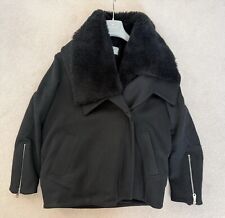 Genuine Mulberry 3in1 Real Sheepskin Biker Style Wool Jacket Size 10