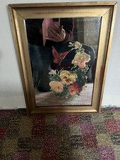 Vintage retro  Floral Mirror