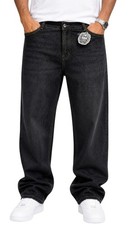 KAM Mens Loose Fit Denim Jeans