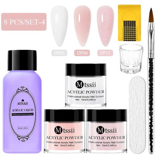 Mtsii 8pcs acrylic nail - nail, powder