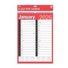 2026 A3 Calendar Large Easy To View Monthly Planner Wall Hanging Office Folded