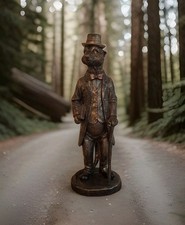 Meerkat Resin with Bronze Distressed Finish Figurine Ornament Home Decor