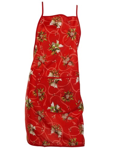 Christmas apron festive floral - christmas,