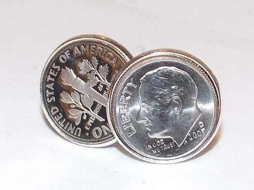 1967 sixpence coin cufflinks - sixpence,