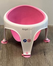 Angelcare Pink/White Baby Bath Seat Soft Touch Support Sit Me Up Lightweight