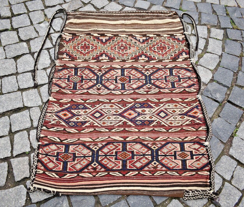 Spectacular antique camel bag - spectacular,