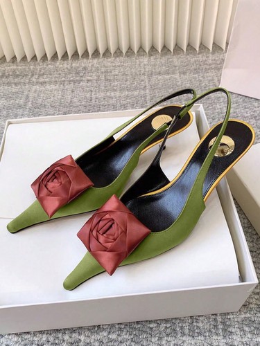 Pointed toe floral stiletto - pointed,