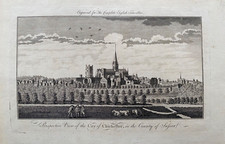 1784 Antique Print; View of Chichester, Sussex