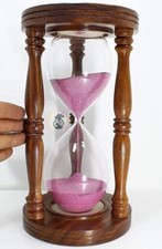 12"Sand Timer Hourglass wood Nautical Maritime Hour Glass Vintage Sand Clock