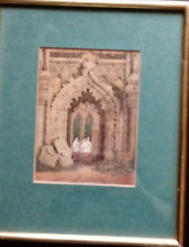 19th Century Watercolour of Church Ruins, Choir Boys - Follower Samuel Prout