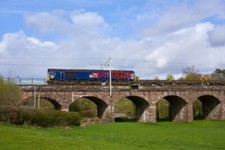 PHOTO  CLASS 66 66424 ON KIRTLE WATER VIADUCT -  IF IT'S EASTER THE WEST COST MA