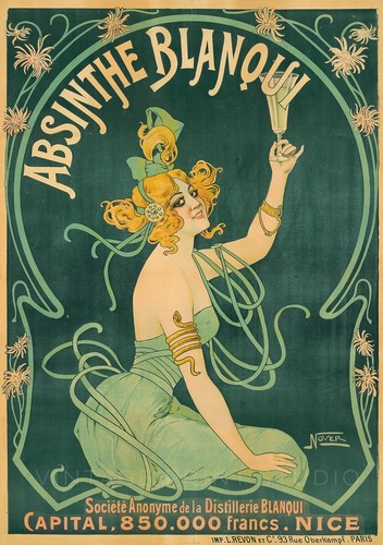 French absinthe blanqui 1890s - french,