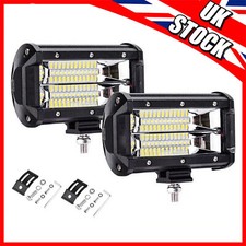 Pair 12V LED Work Light Bar Flood Spot Lights Driving Lamp Offroad Car Truck SUV