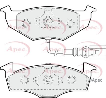 Apec front brake pad - set, for