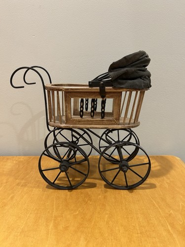 Doll baby buggy carriage wood - baby,