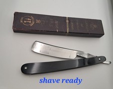 OLD STRAIGHT WEDGE RAZOR - CABBAGE CUT 19th century 6/8 GUEDON - SHAVE READY