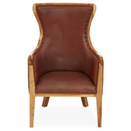 Kendari brown leather - and, teak