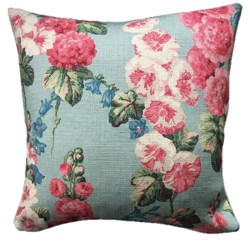 Sanderson hollyhocks sky blue - sanderson,