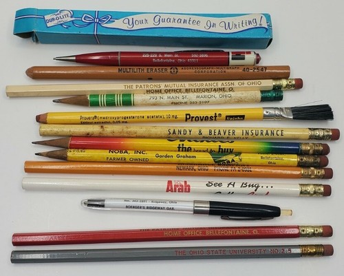 Mixed lot vtg pencils - 13,