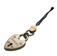 Gucci Heart Charm Keyring Keyholder Authentic Womens Vintage Luxury Accessory 