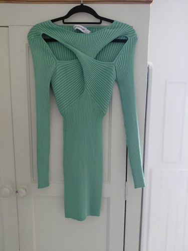 Self portrait green dress size - self,
