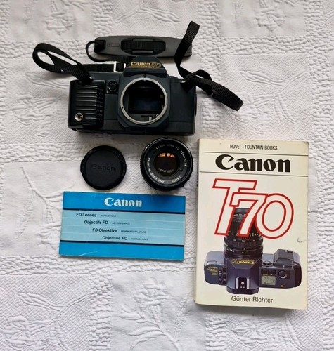 Canon t70 35mm film - 35mm, camera