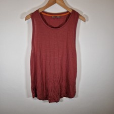 Icebreaker Tank Top Womens Red Small Vest Cool Lite Merino Tencell Blend