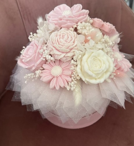 Bouquet flower box candle - bouquet,