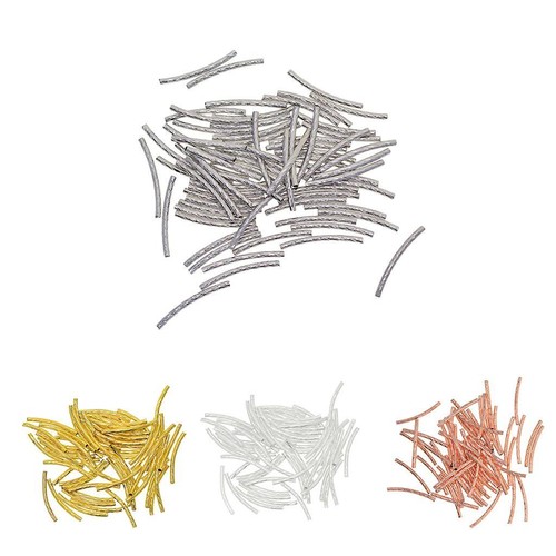 Engraved curved beads - 50,