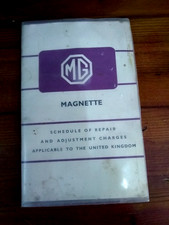 MG MAGNETTE SCHEDULE OF REPAIR